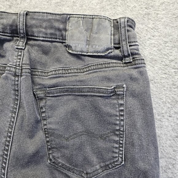 American Eagle Skinny Jeans Mens Size 28x32 Black Next Level Flex Stretch - Picture 4 of 11